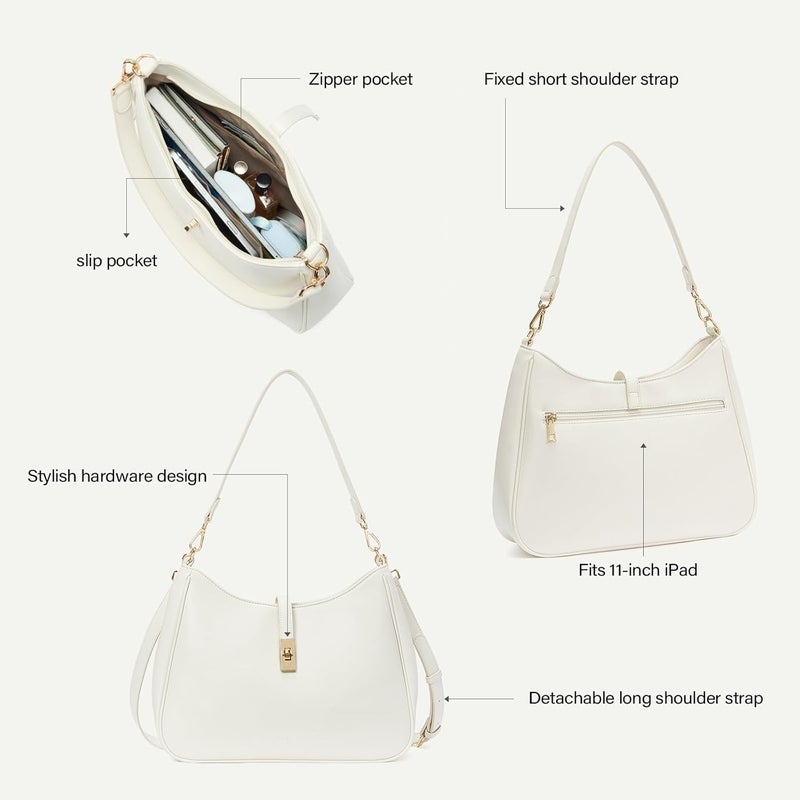 CLUCI Shoulder Bag for Women, Purses for Women, Handbag Hobo Bags Vegan Leather Crossbody Purse with Adjustable Strap - Image 5